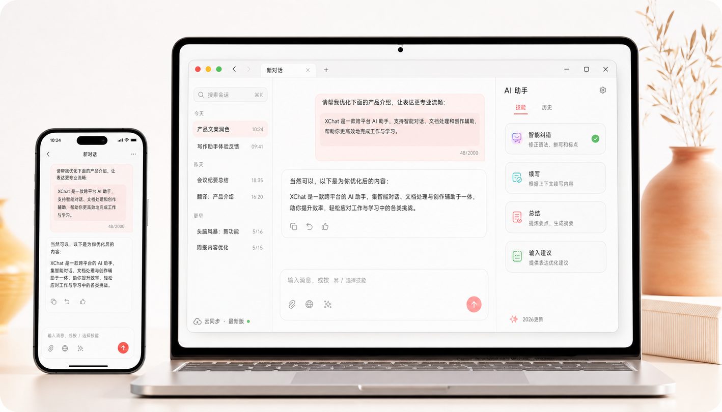 XChat 多平台下载与界面展示
